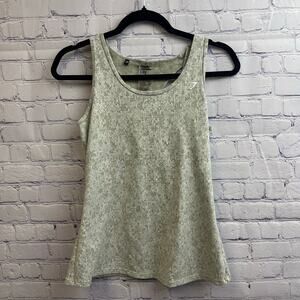 Gymshark Olive Green Marled Fleur Textured Athletic Tank Top Small Workout Gym